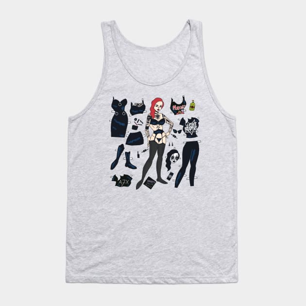 The metal head paper doll Tank Top by HEcreative